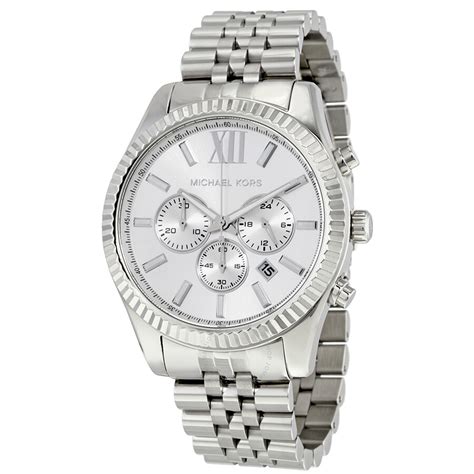 mens silver michael kors watch|silver michael kors watch sale.